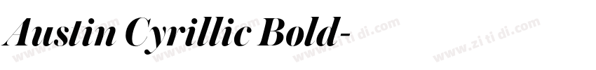 Austin Cyrillic Bold字体转换